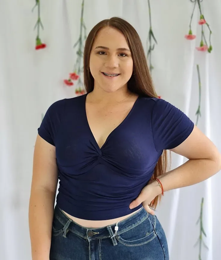 Blusa Ambiance para dama color azul