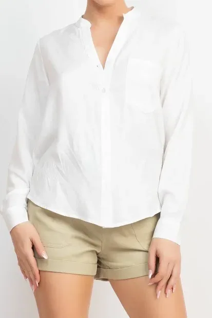 Blusa manga larga para Dama color Blanco.