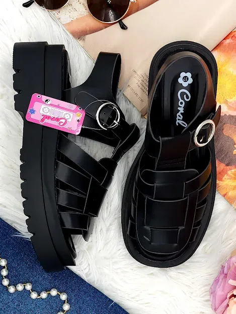Sandalias Coral para dama Gema Black Pu