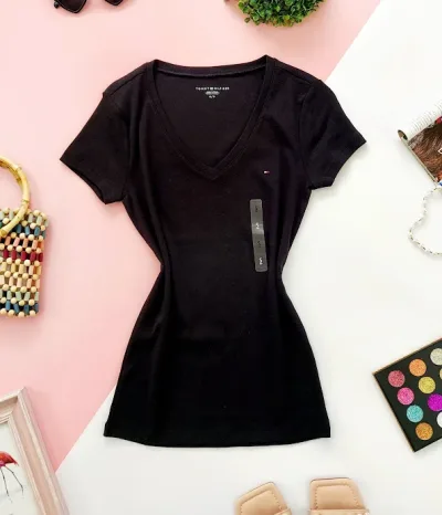 Camiseta Tommy Hilfiger para dama color negro