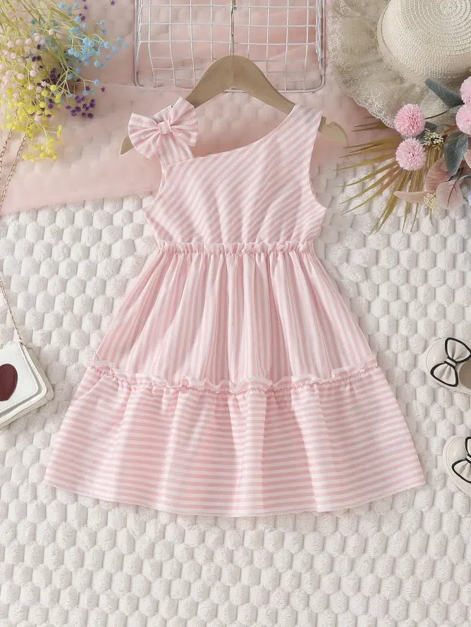 Vestido para niña de rayas