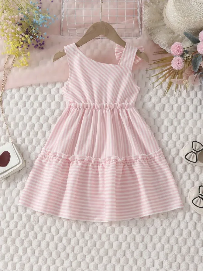 Vestido para niña de rayas