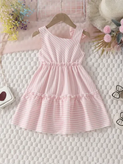 Vestido para niña de rayas
