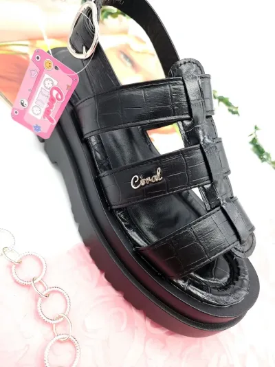 Sandalias Coral para dama Helga Black Pu