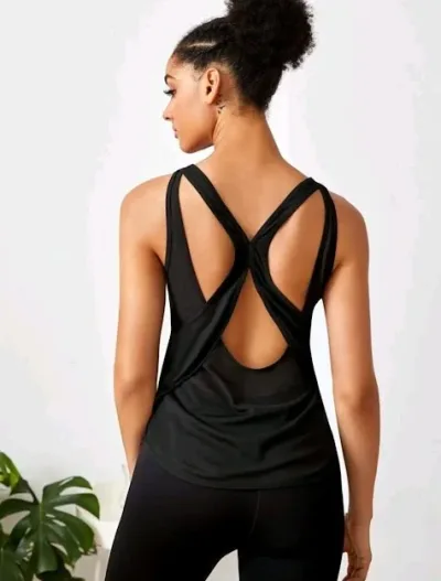 Blusa de deporte para dama color negro