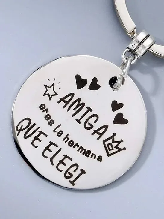 Llavero con frase de amiga