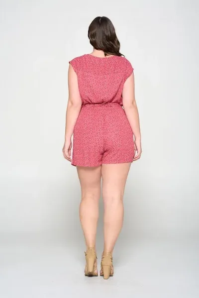 Enterizo Wild Jasmine para dama color rosado con estampado floral 4649