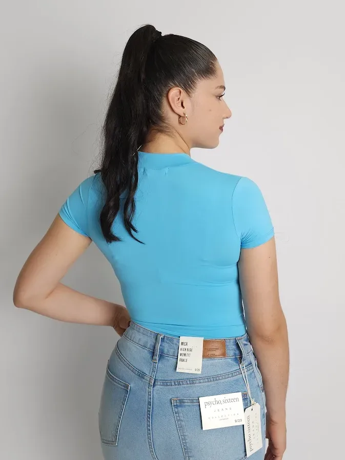 Body para dama color celeste