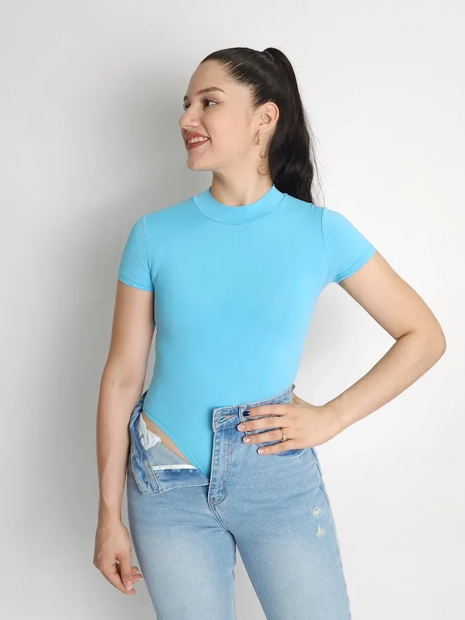 Body para dama color celeste