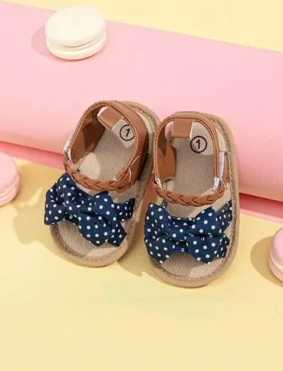 Sandalias para bebe color azul y café