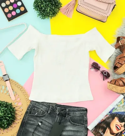 Blusa H Y M para dama color blanco