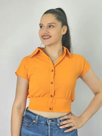 Blusa para dama color naranja