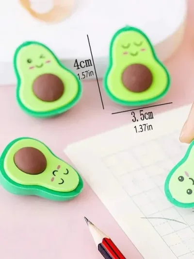 Set de borradores con diseño de aguacate