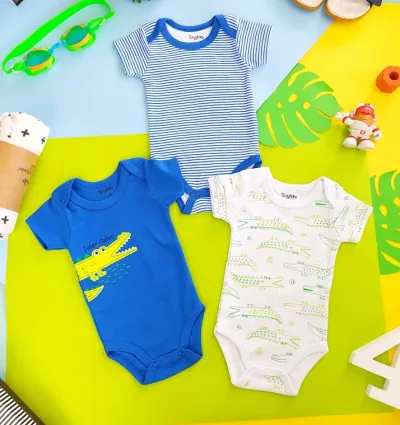 Conjunto de mamelucos para niño diseño de cocodrilo