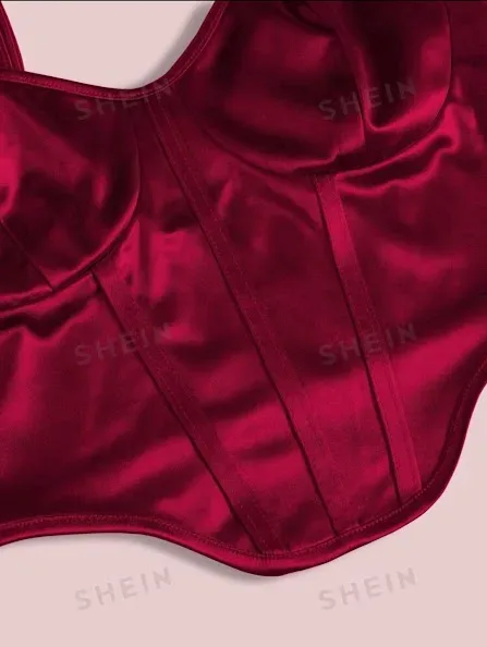 Crop top para dama color vino
