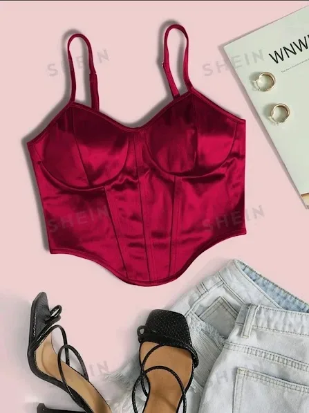Crop top para dama color vino