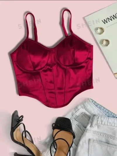 Crop top para dama color vino