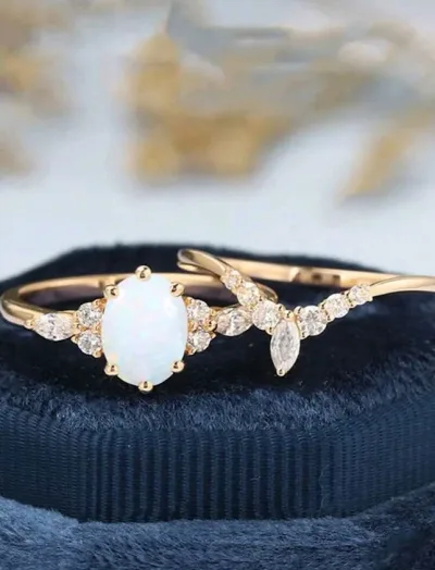 Set de anillos para dama de fantasía