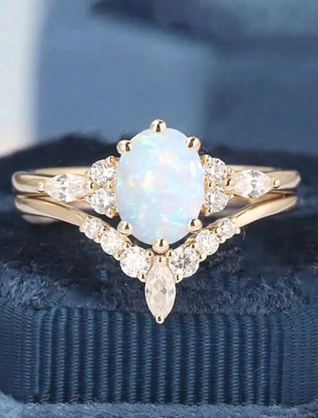 Set de anillos para dama de fantasía