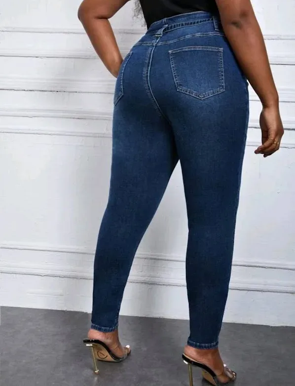 Jeans para dama color azul