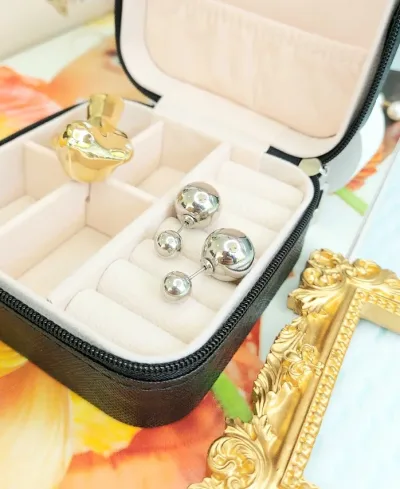 Aretes en acero inoxidable para dama