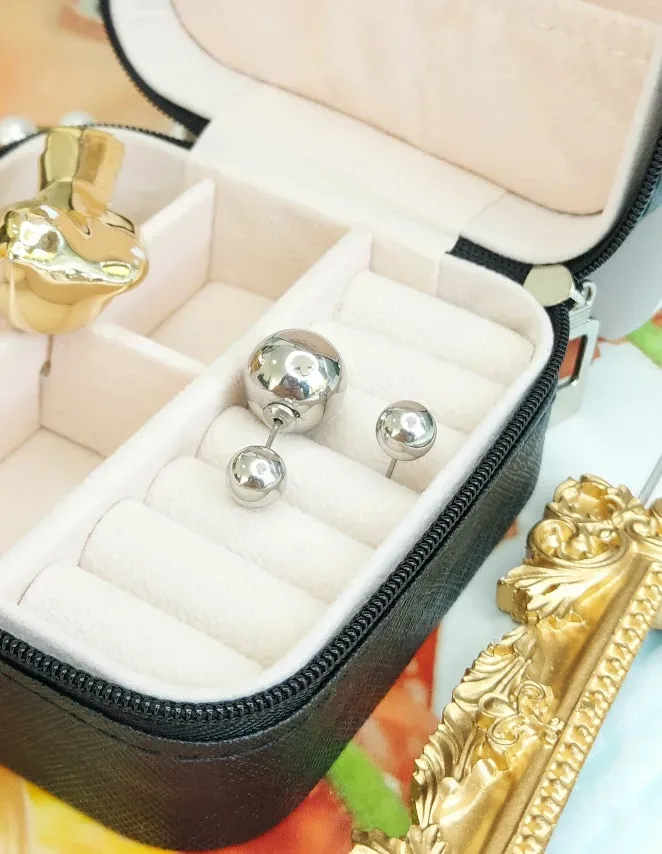 Aretes en acero inoxidable para dama