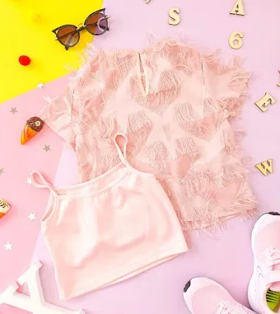 Blusa para niña color palo rosa