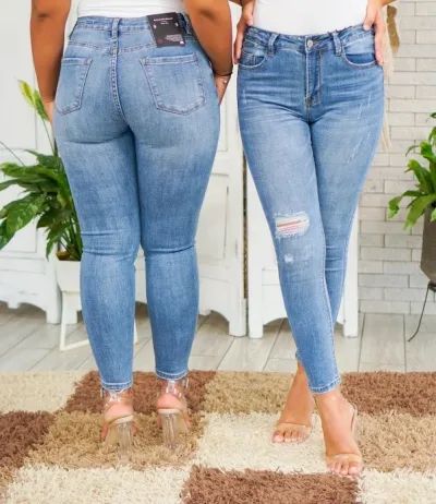 Jeans para dama high rise skinny IB7104HS color azul