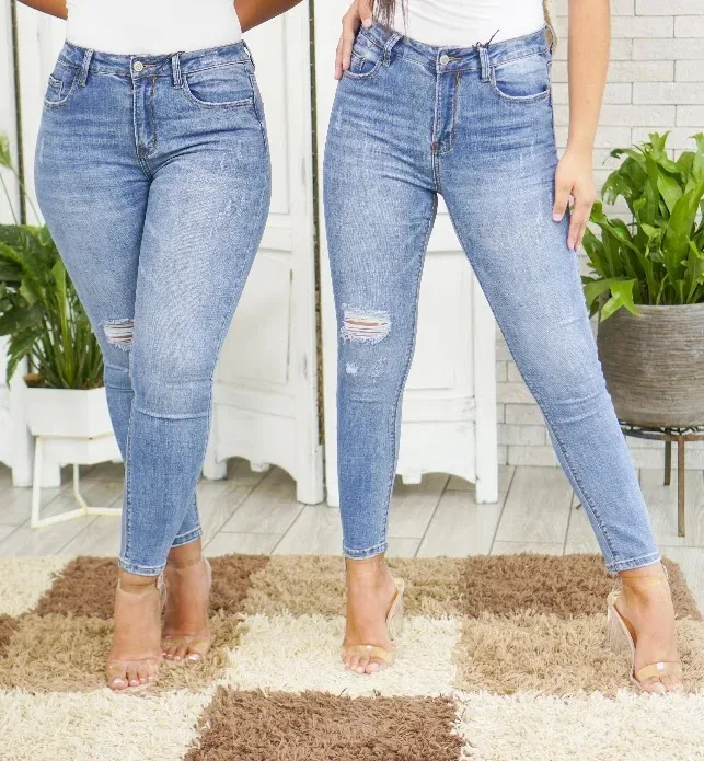 Jeans para dama high rise skinny IB7104HS color azul