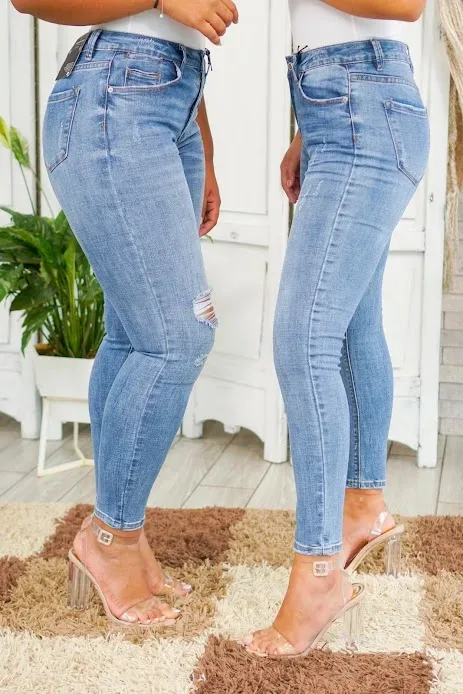 Jeans para dama high rise skinny IB7104HS color azul