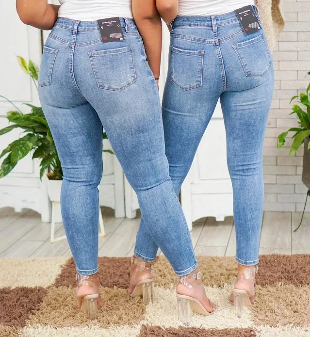Jeans para dama high rise skinny IB7104HS color azul