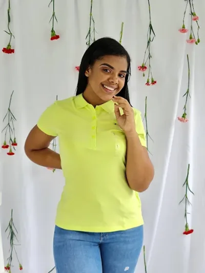 Camiseta Tommy Hilfiger para dama color verde neón
