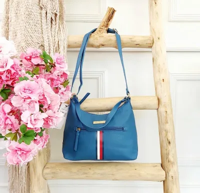 Bolso de hombro Tommy Hilfiger para dama color azul