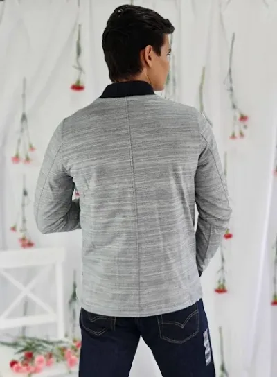 Jacket Indigo para caballero con estampado a rayas