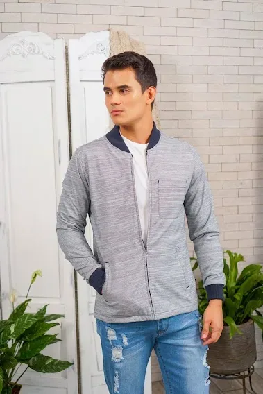Jacket Indigo para caballero con estampado a rayas