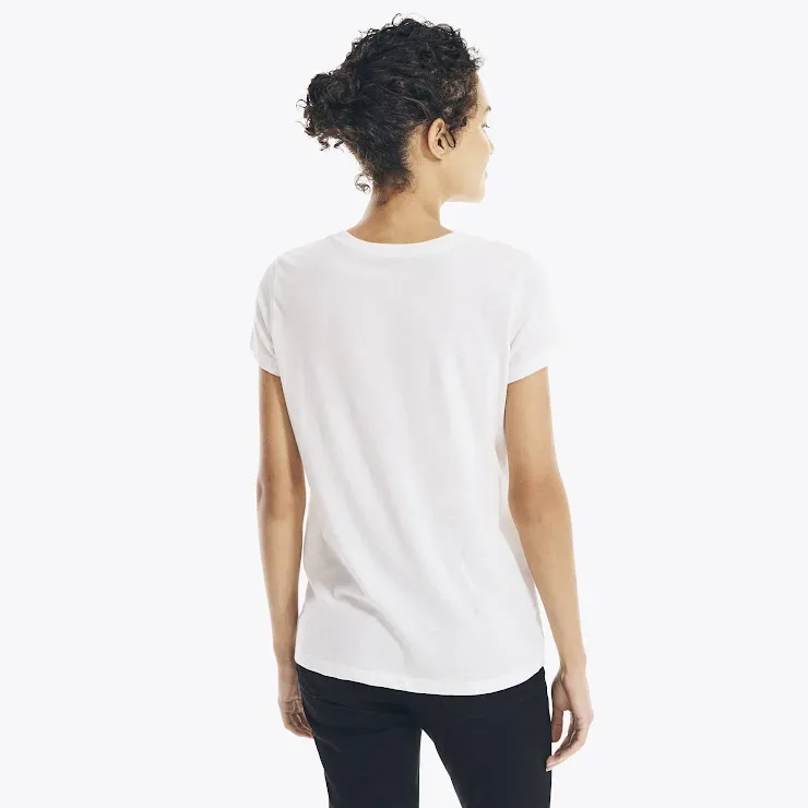 Camiseta Nautica para dama color blanco hueso
