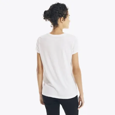 Camiseta Nautica para dama color blanco hueso
