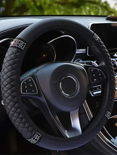 Funda para Volante con diseño de diamante.