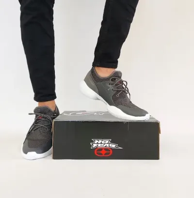 Tenis No Fear para caballero 444-GR color verde con gris
