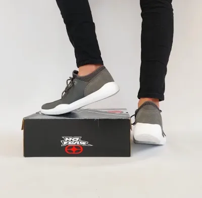 Tenis No Fear para caballero 444-GR color verde con gris