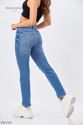Jeans Psycho Sixteen Mica Slim PW1068 para dama color azul