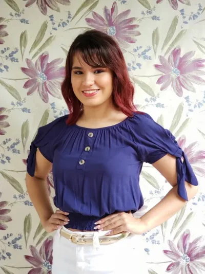 Blusa E y M para dama color azul