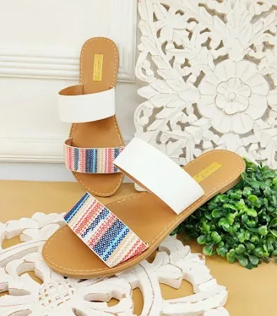 Sandalias para dama multicolor