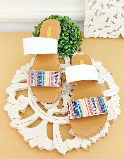 Sandalias para dama multicolor