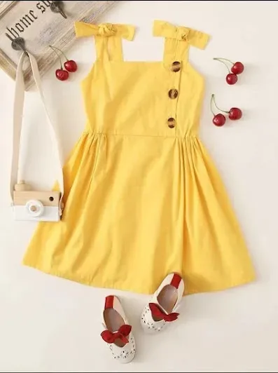Vestido para niña color amarillo