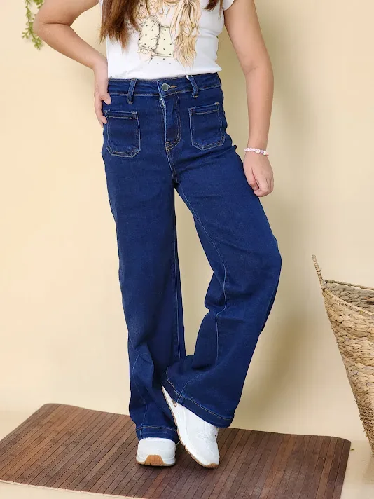 Jeans Cambridge Polo Club para niña CP-7-162434 COLOR AZUL OSCURO
