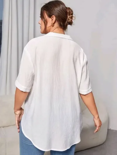 Blusa para dama Plus color blanco