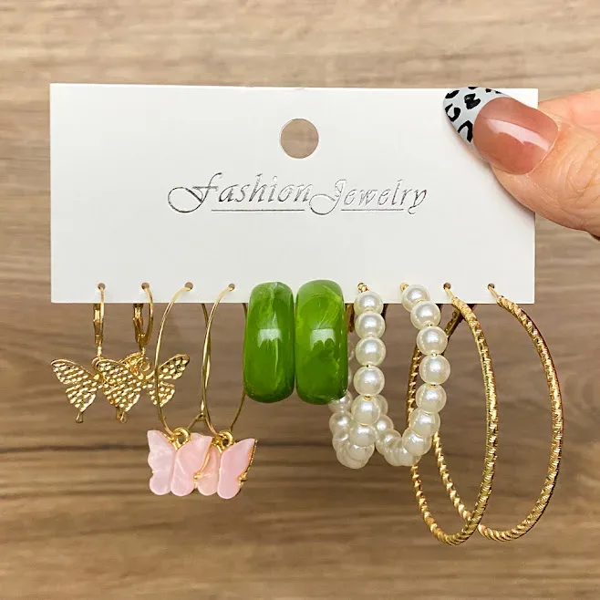 Set de aretes de aleación