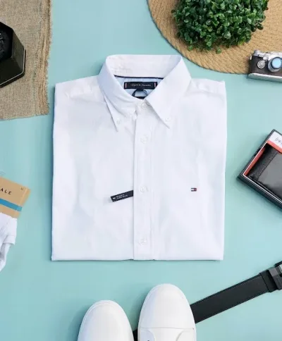 Camisa Tommy Hilfiger para caballero color blanco