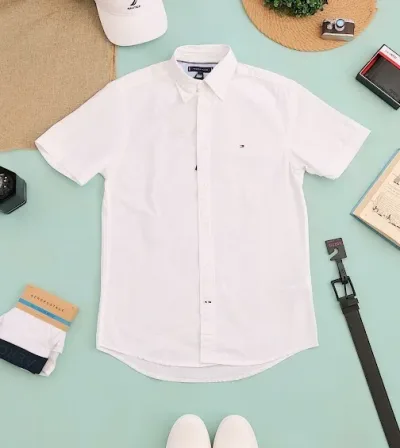 Camisa Tommy Hilfiger para caballero color blanco
